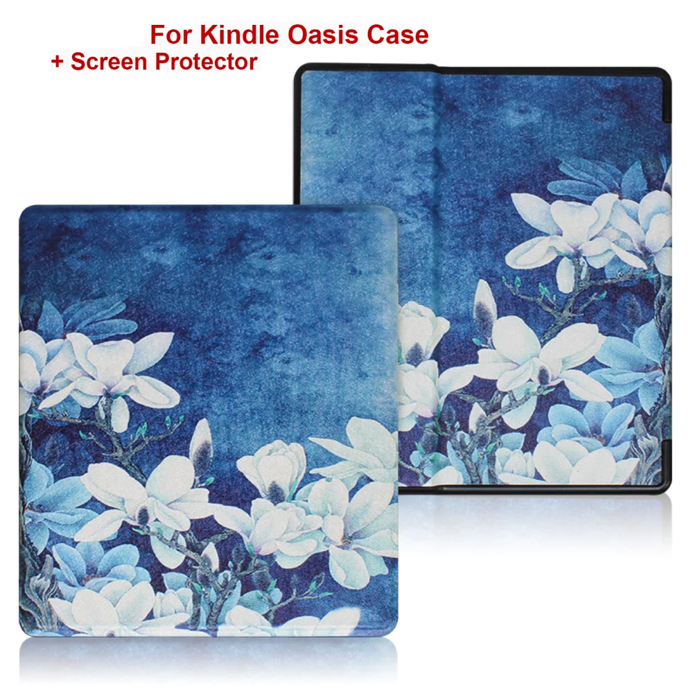 Premium PU Leather Book Cover with Screen Protector and Auto Sleep/Wake Function