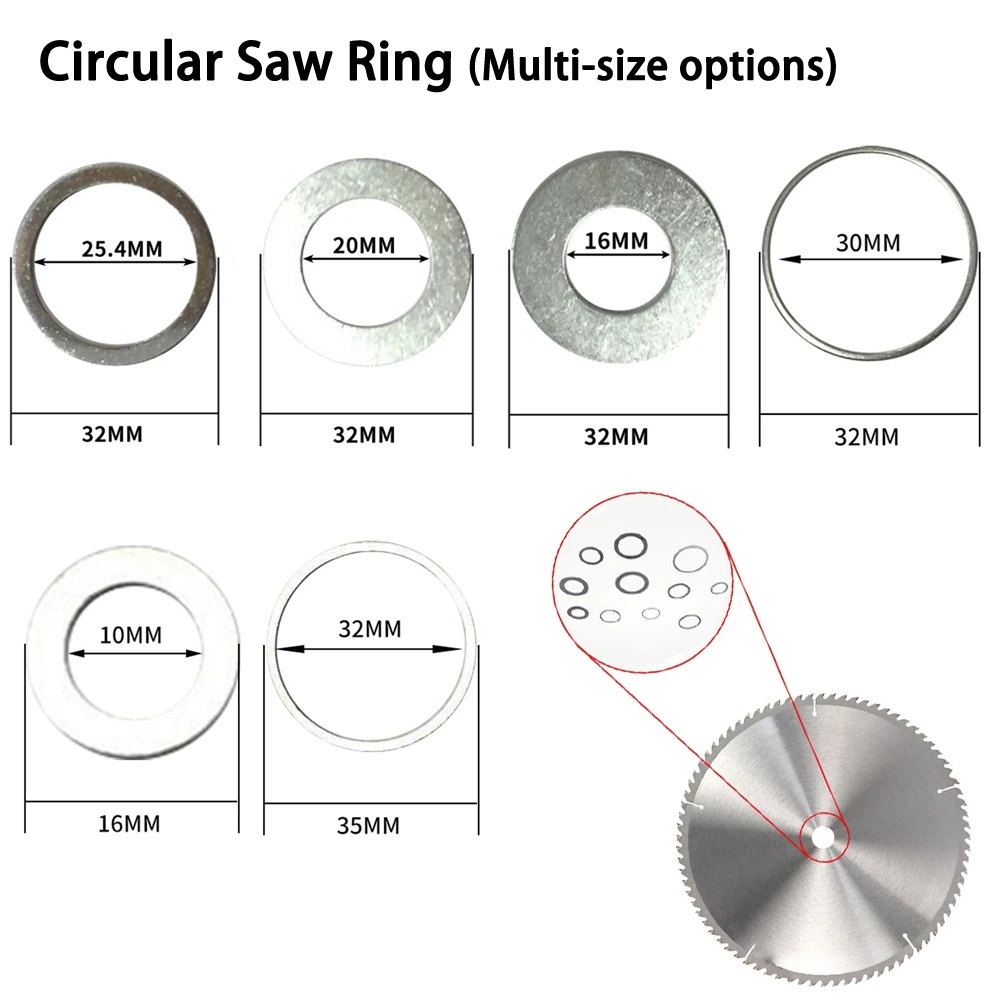 1pcs 16 32mm Circular Saw Blade Reducing Rings Conversion Ring Cutting
