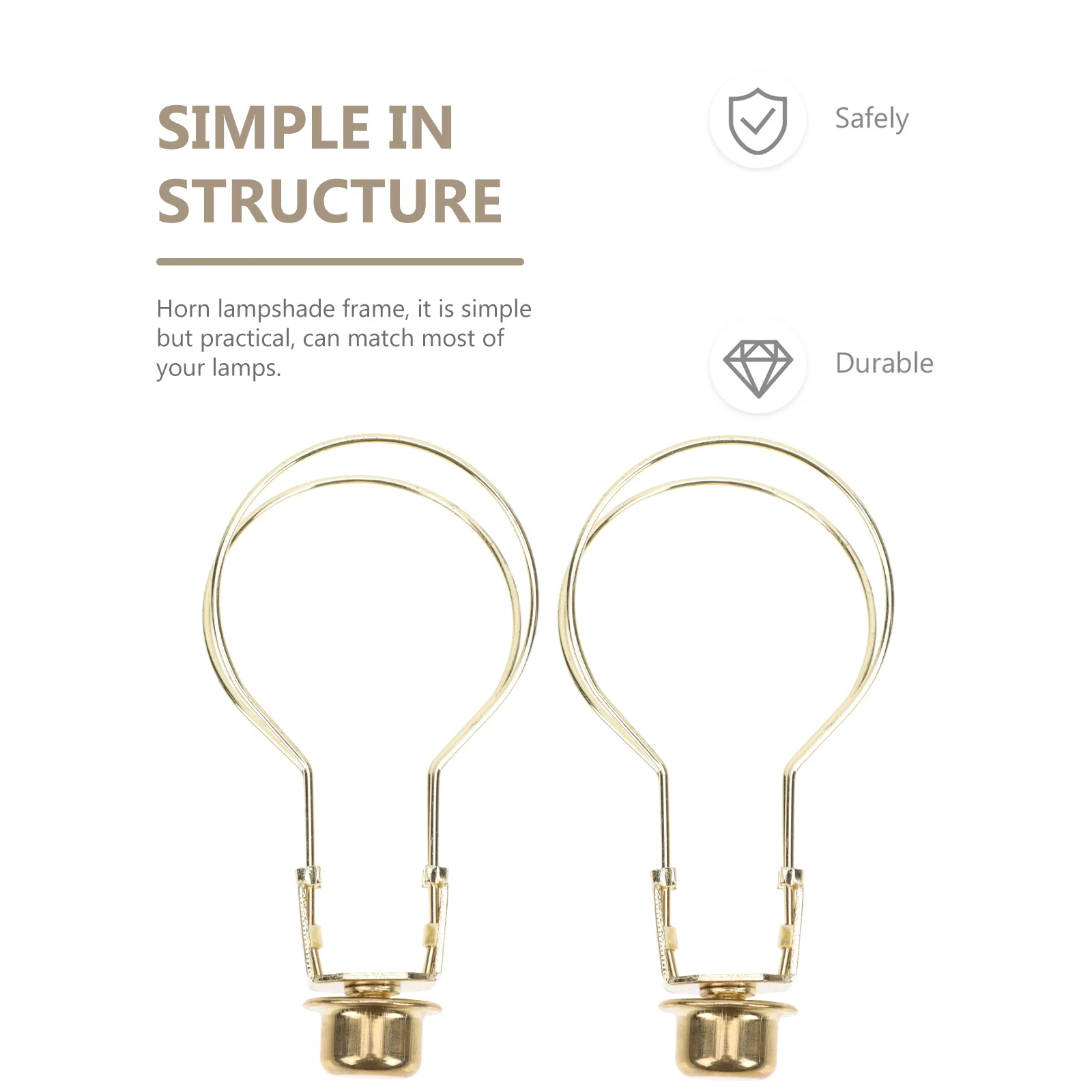 

2PCS Lamp Harp Holder Lamp Shade Light Bulb Clip Adapter Lamp Finial Adapter for Clip On Light Bulbs