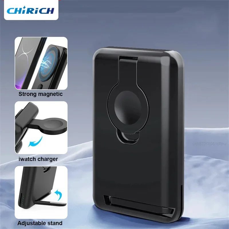 Power Bank,5000mAh 3 in 1 Wireless Charger for Apple Watch 10000mAh Magnetic Power Bank for iPhone Airpods