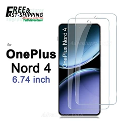 Premium Crystal Clear Tempered Glass Screen Protector - 6.74 inch, Anti - Scratch, Case Friendly - 4 pcs (For OnePlus Nord 4)