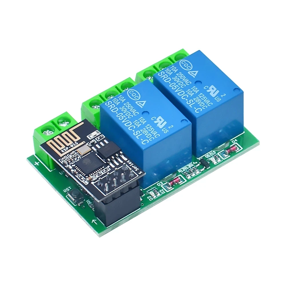 รูปสินค้า โมดูลควบคุมไฟฟ้า Wi-Fi 2 ช่อง สำหรับ IoT