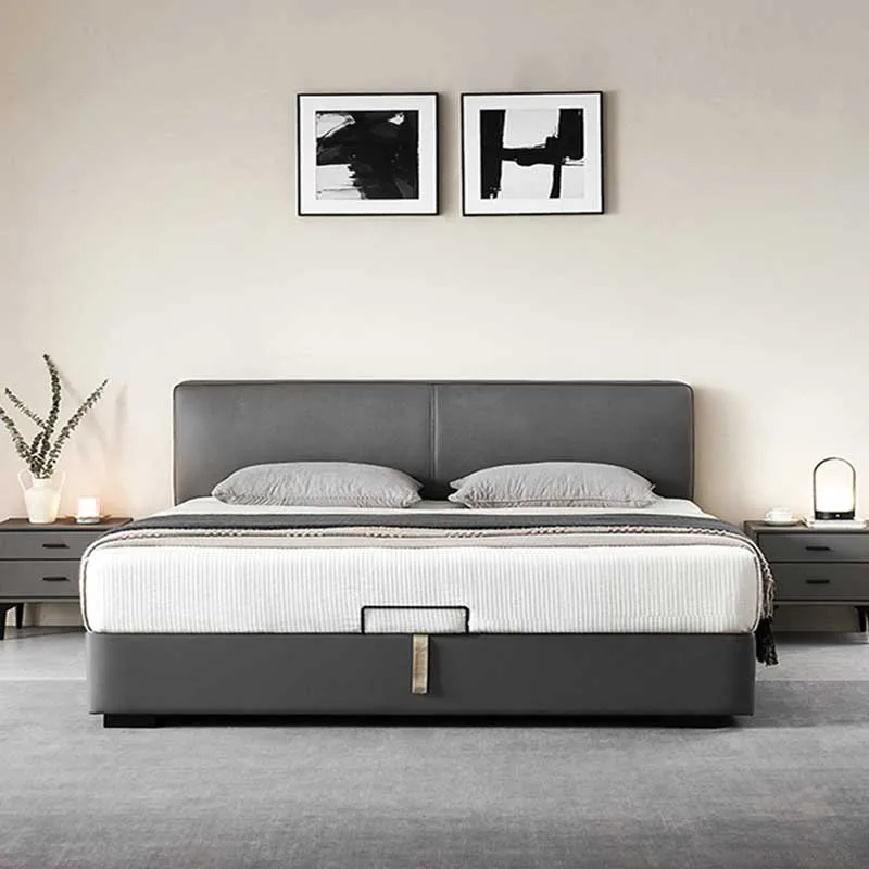 

High End Nordic Double Bed Waterproof Glamorous Headboard King Size Bed Frames Queen Safe Sleeping Cama De Casal Furnitures