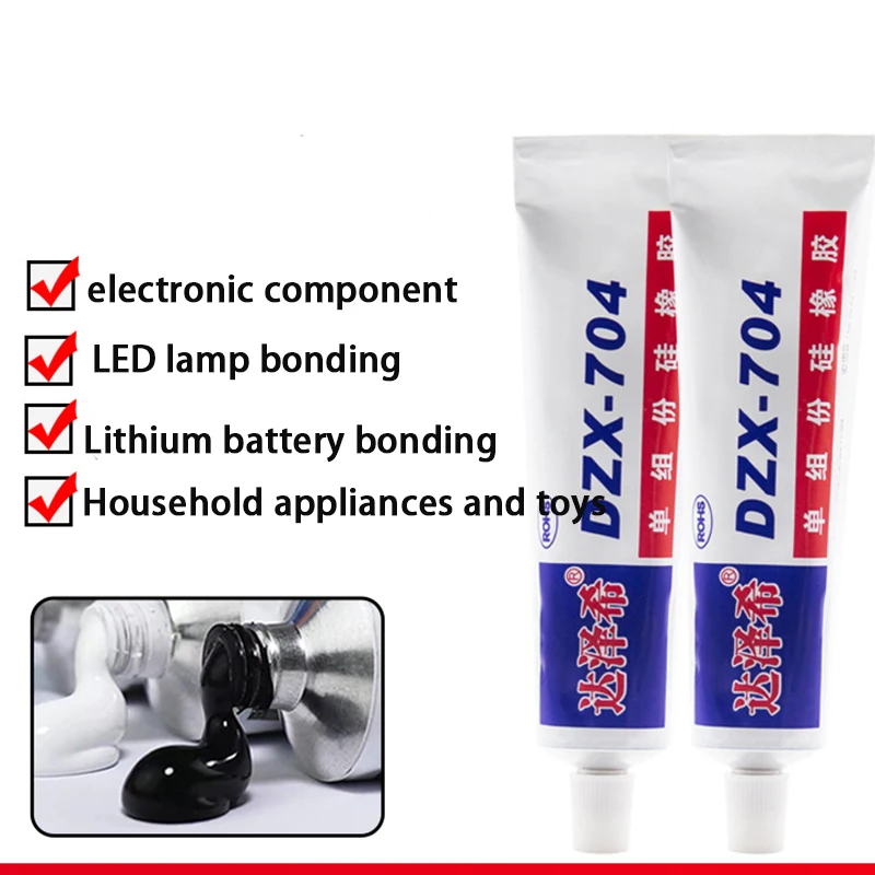 Pasta de Fita de Isolamento Líquido Impermeável Selante Eletrônico Fixo Resistente a Altas Temperaturas Condutor para Casa 704 45g 100g