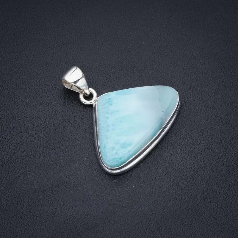 

StarGems Larimar ручной работы 925 пробы серебряный кулон 1,25 "F3459