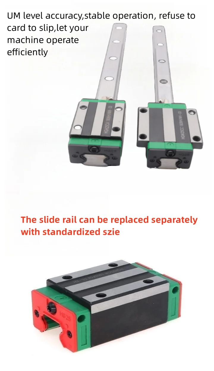 リニアガイド HGR15 / HGR20 / HGR25 / HGR30 ガイド (Color : HGR25 Rail 2pcs,