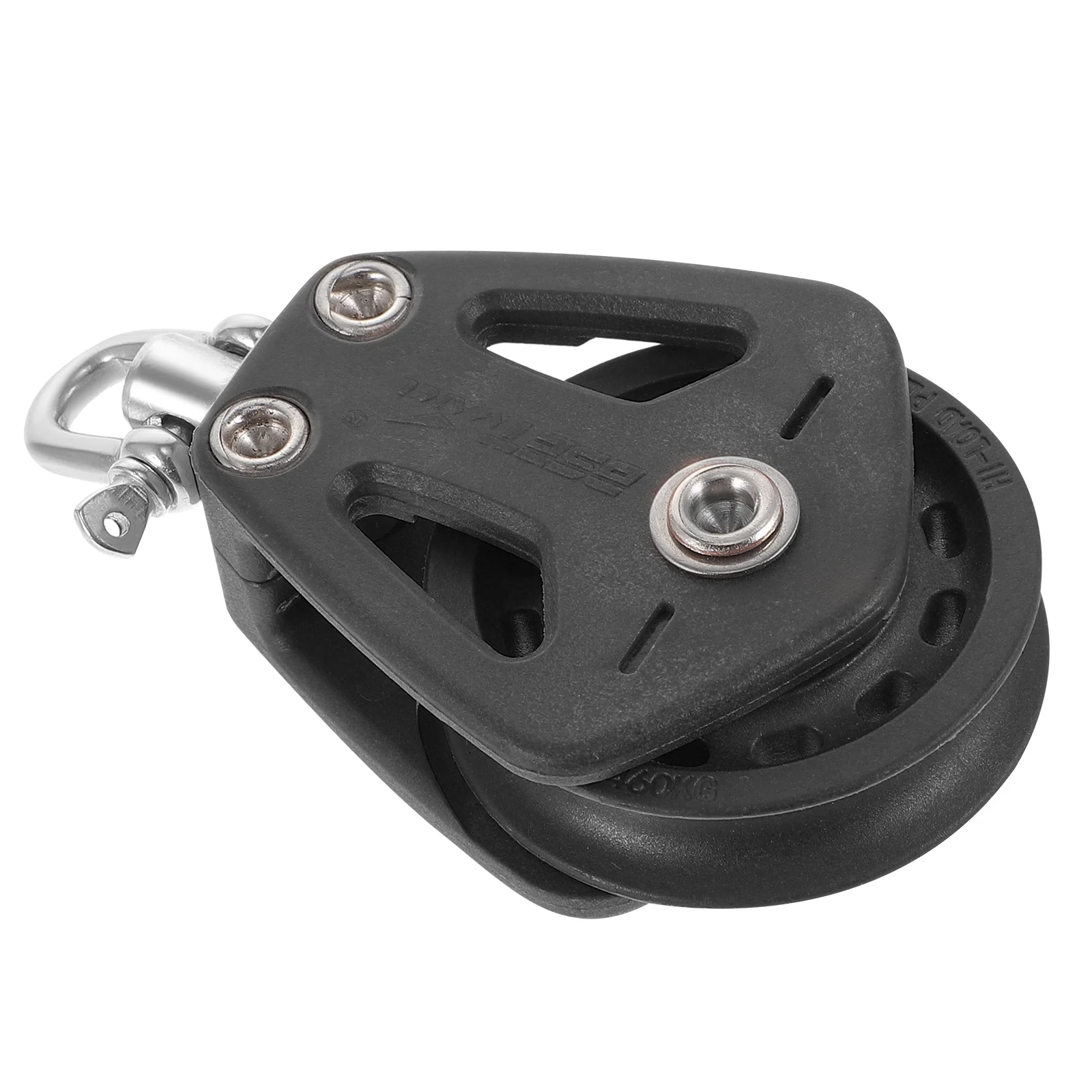 

Sailing Pulley Block Single Swivel Wheel Bearing Lifting Tool Nylon Roller for Sailboat