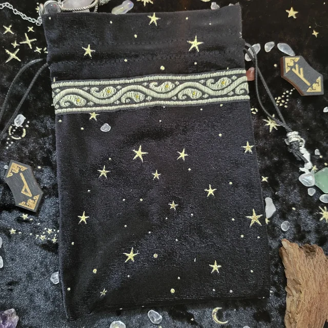 2023 Új Sellő Könnyek Arany Gyémánt Bársony Csepegtető Tarot Kártya Ruhás Táska Ajándék Kristály Kő Tároló 13X18Cm - Image 4