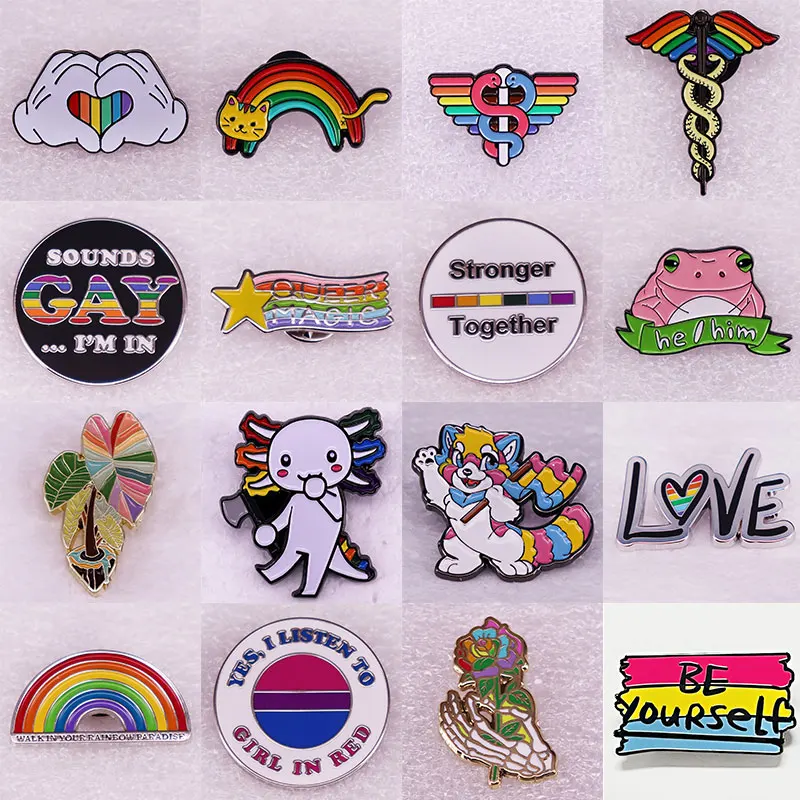 

Love Rainbow LGBT Hard Enamel Pin Women's Brooches Lapel Pins for Backpack Briefcase Badges Fashion Jewelry Accessories