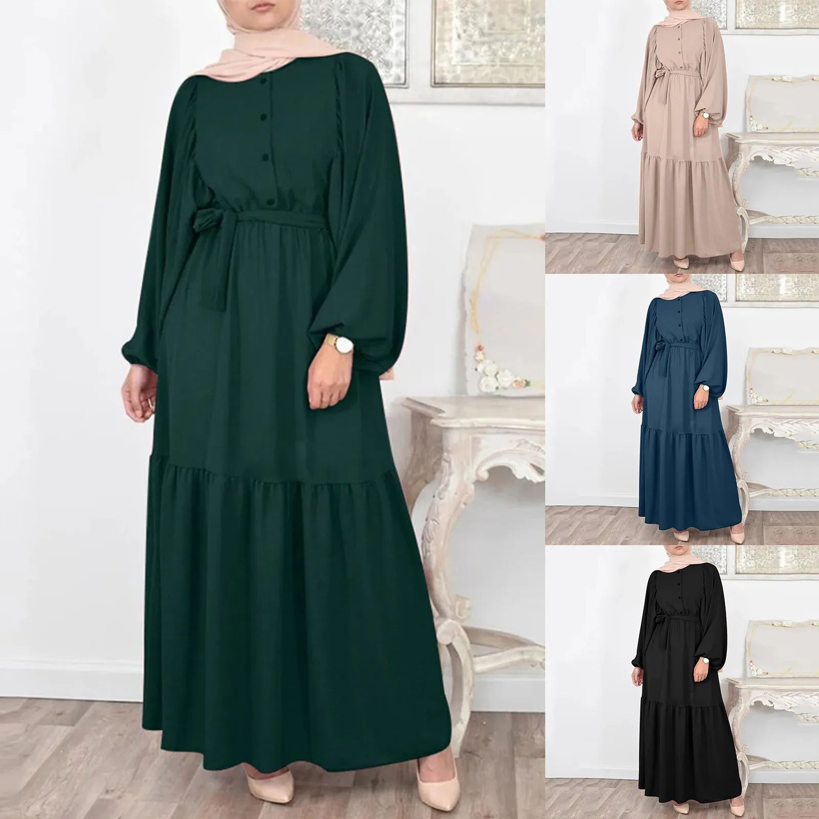 Eid Women Muslim Abaya Dress Party Abayas Ramadan Dubai Turkey Islam Morocco Kaftan Robe Longue Musulmane Vestidos Largos 2024