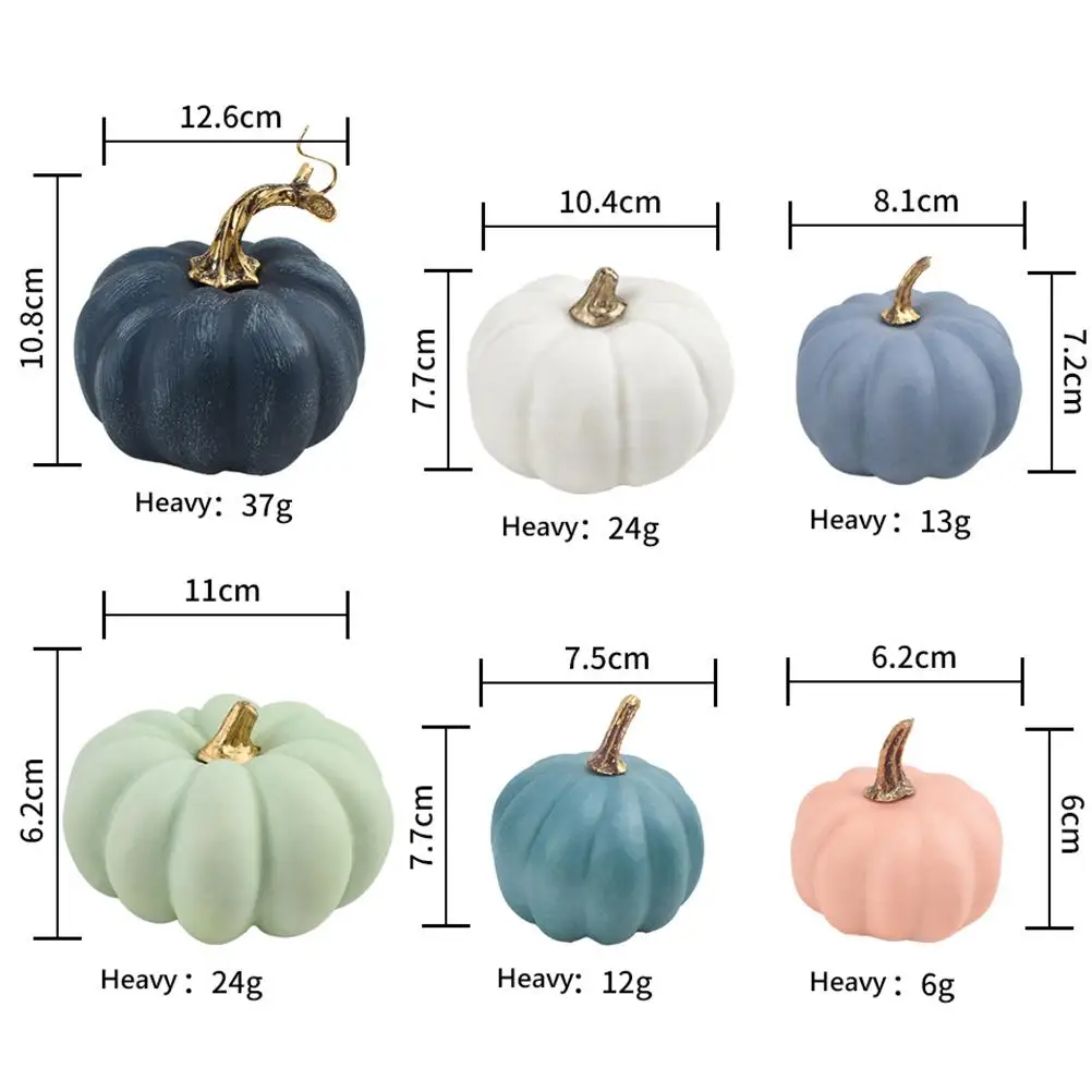 Artificial Autumn Pumpkins Fake Foam Pumpkins For Halloween Thanksgiving Halloween Decoration 16Pcs