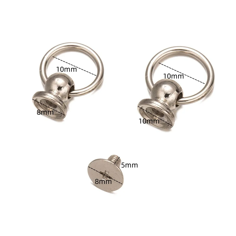 Anello a D in ottone mm.10 per borse - Anelli - Max Metal