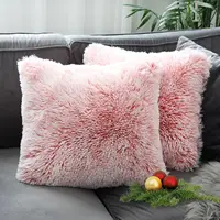 Luxury Faux Fur Throw Pillow Cover Super Soft Cushion Case for Sofa Bed  Living Room Fluffy Cushion Cover 45x45 CM Home Decro 5