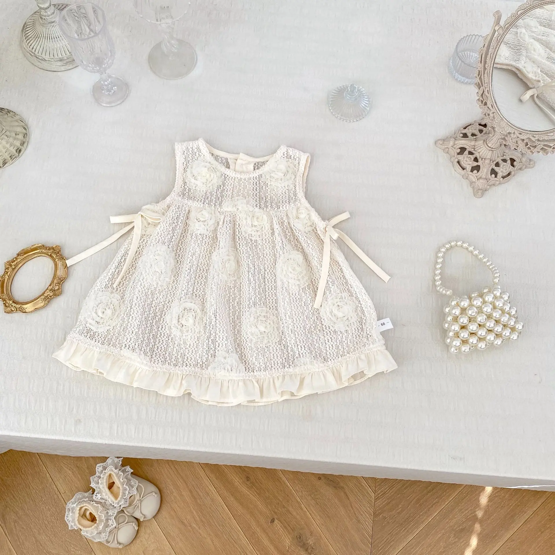 Baby Girls Autumn Dress Set 3D Flower Bodysuit