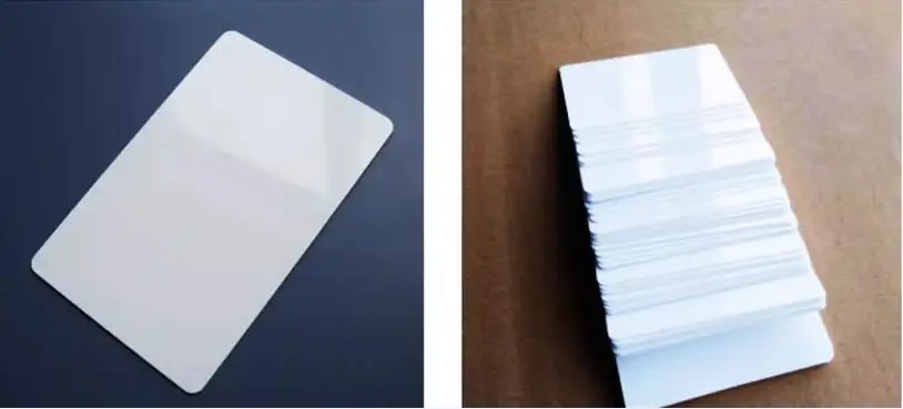 Thickness 0.35mm Glossy Finish White Plastic Acetate PVC Business Cards-20/50/100 You Pick