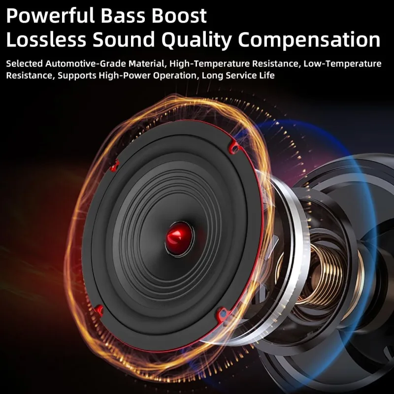 Altoparlanti Componenti da 6,5 Pollici 800W, Woofer ad Alte Prestazioni, Include Altoparlanti Mid-Bass, Tweeter a Cupola in Seta, Crossover Universali - immagine 5