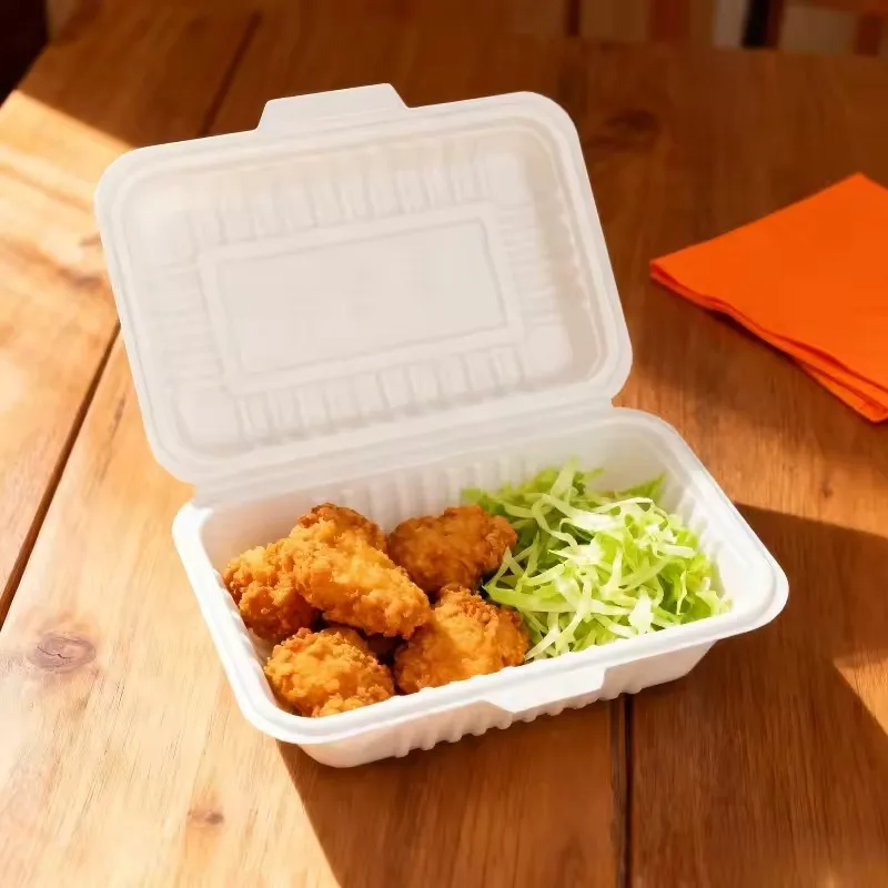 20/40PCS White Convenient Carry Lunch Boxes Disposable Square Flip Lunch Fast Box Birthday Gatherings Picnics Food Container