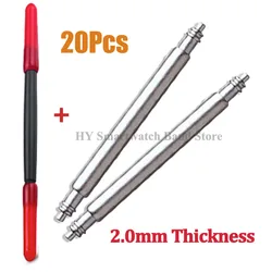 Premium Set of 20 Metal Spring Bar Link Pins for Watch Straps - Various Thickness Options (2.0mm)