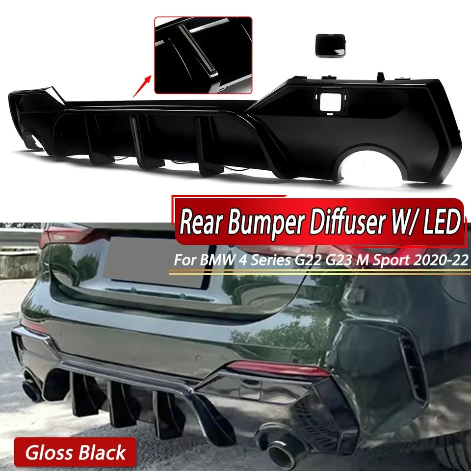 うしろ リアバンパーリアディフューザー LED リアリップテールリップ