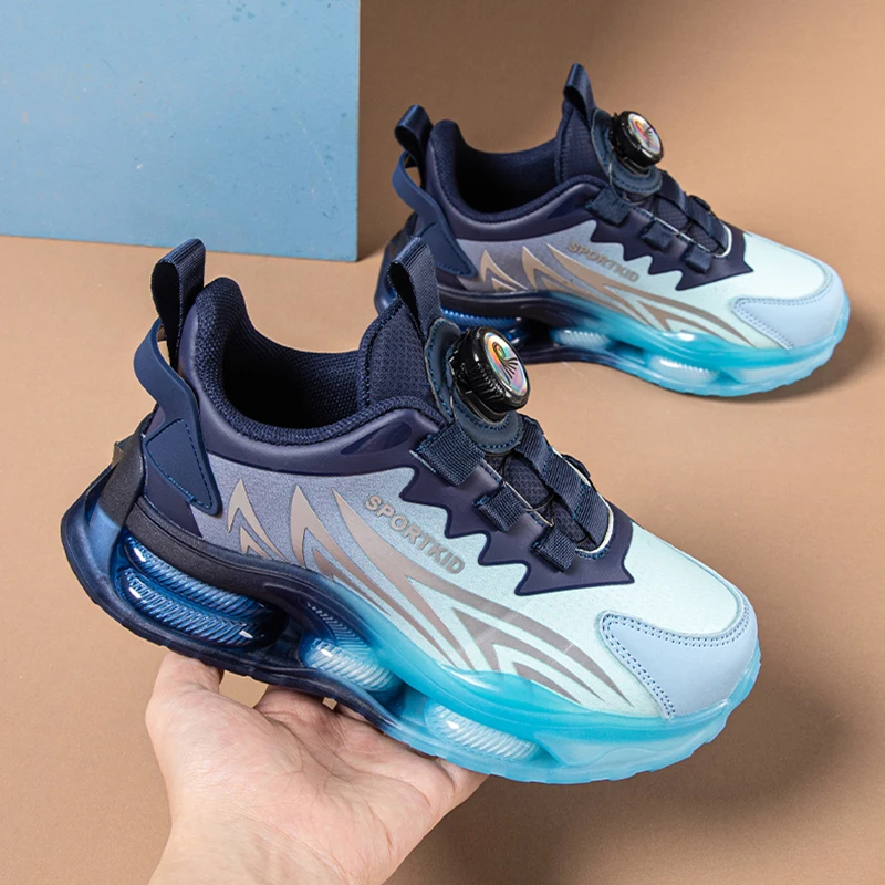 Boys Sports Sneakers Kids Athletic Shoes Outdoor Running Tennis Basketball Casual Walking Footwear Non-slip Size 29-39 - 2