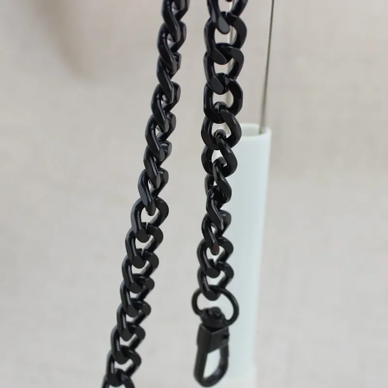 1-5pcs 8.5mm Wide Dark Black Metal Chain for Bags Purse Buckles for Handbags Wallet Shoulder Strap Adjusted Webbing  Accessories