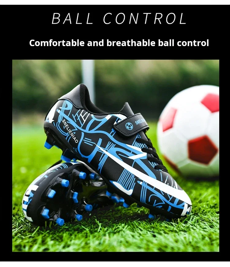 Description Picture 6 of itemUltralight Training Professional Non Slip Boy TF/FG Soccer Studded Shoes New Children Football Shoes Fast Futsal Football Boots