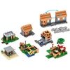 Villages House Worlds Building Blocks Mountain Cave Farm Nether Fight Zombie Alex Action Bricks Toys for Children Gifts 2