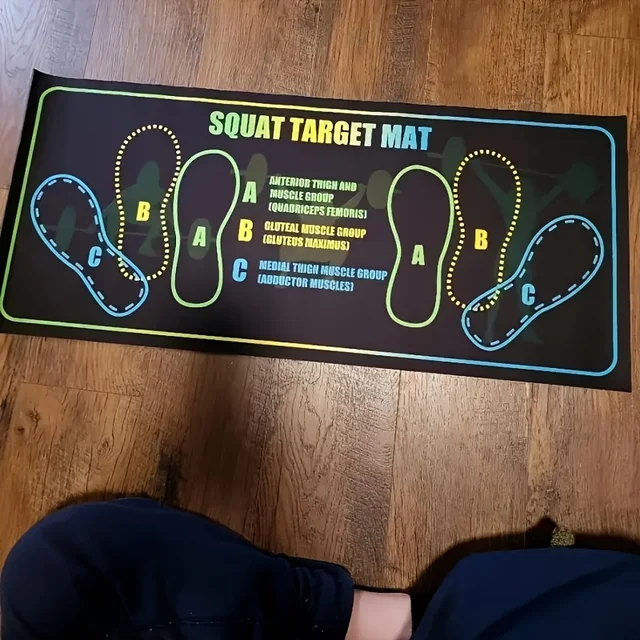 1 Pcs Easy-to-clean Diatomaceous Earth Squat Training Mat Fitness Mat With Anatomical Foot Positions For Leg Muscle Exercises 4