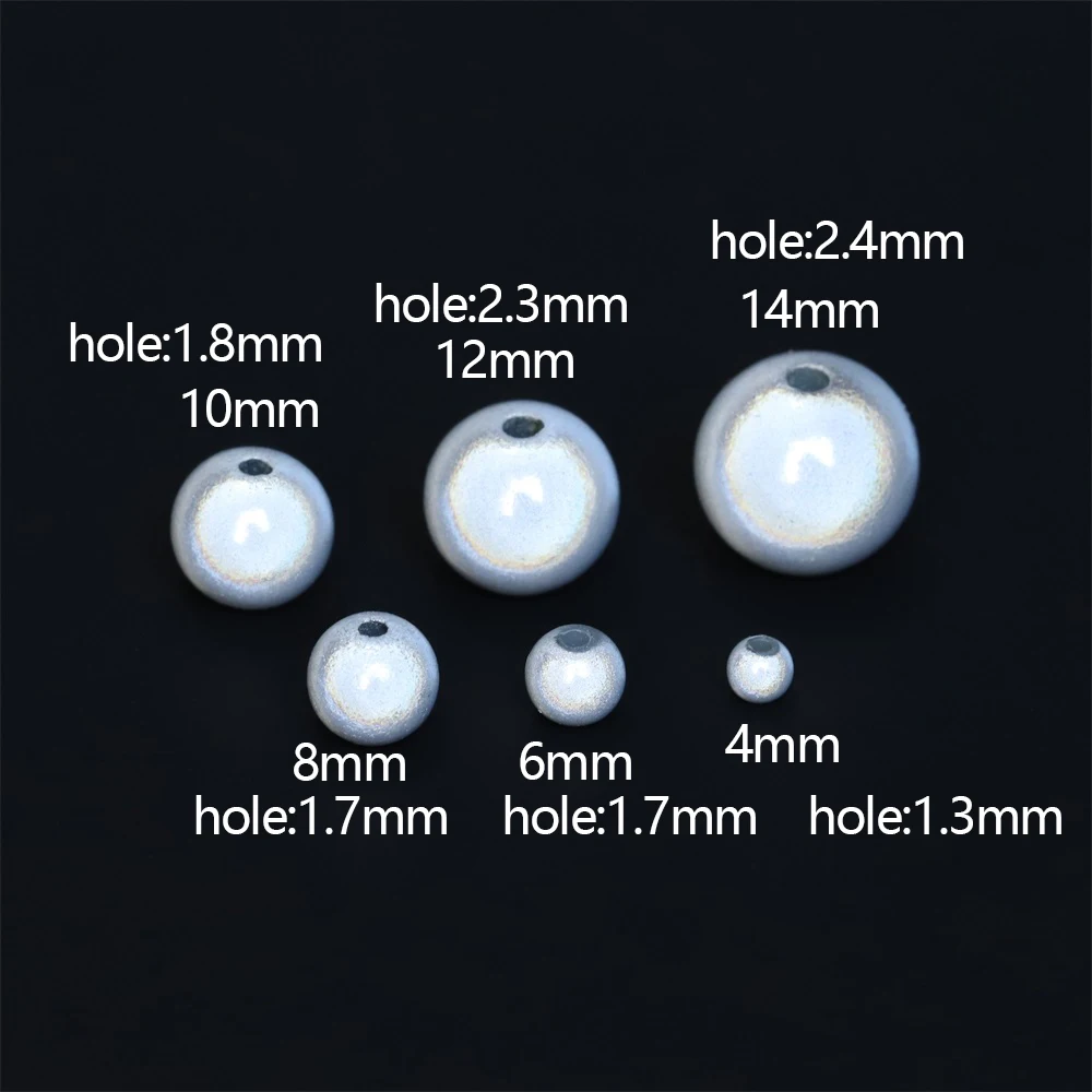 Satin Luster Imitation Pearl Glass Beads - Round, Dyed, Loose Spacer Beads for Jewelry and Vase Filler