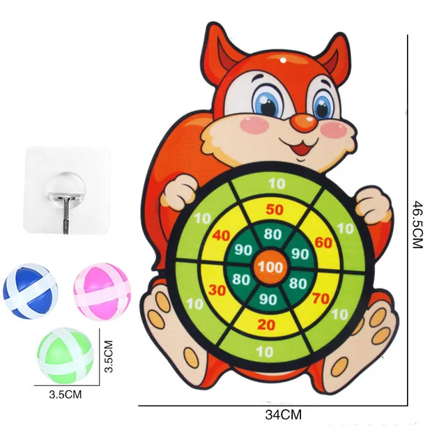 Montessori dart board lance esporte estilingue alvo pegajoso bola jogos de  tabuleiro educacional das crianças ao ar livre jogo para crianças presente  - AliExpress