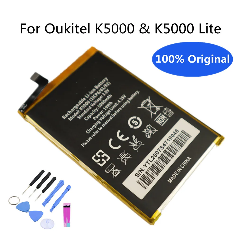 

Новый оригинальный 5000mAh K5000 Сменный аккумулятор для Oukitel K5000 K 5000 мобильный телефон аккумулятор + Подарочные инструменты