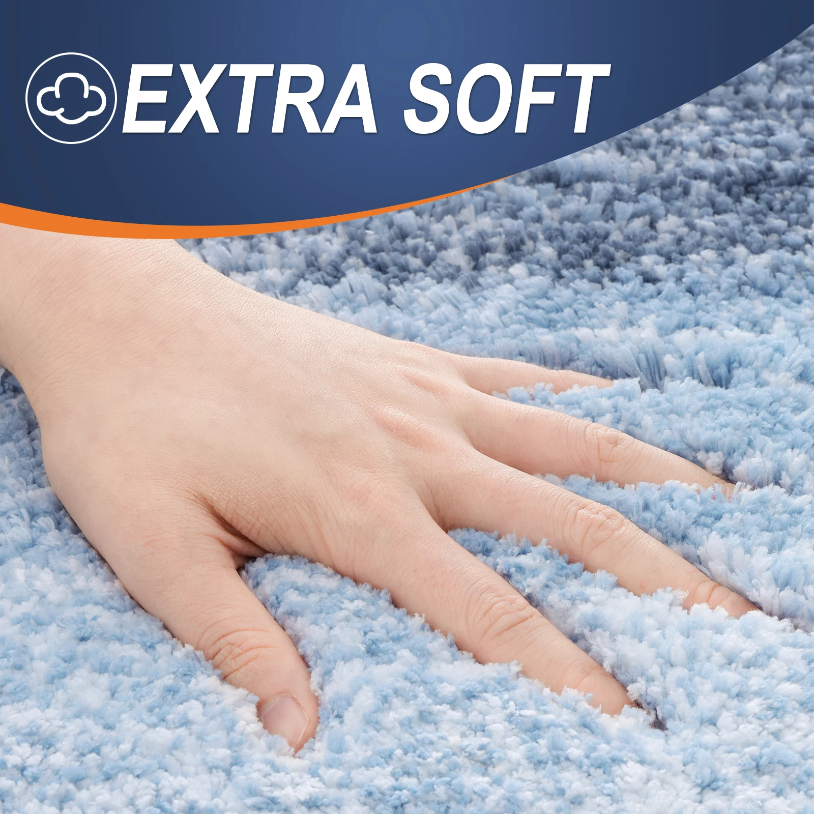 HAPIHAPPY Bathroom Rug Mat 51X76 Non-Slip Plush Shaggy Bath Carpet Extra Soft and Absorbent Microfiber Bath Rugs Tub and Shower - Image 3