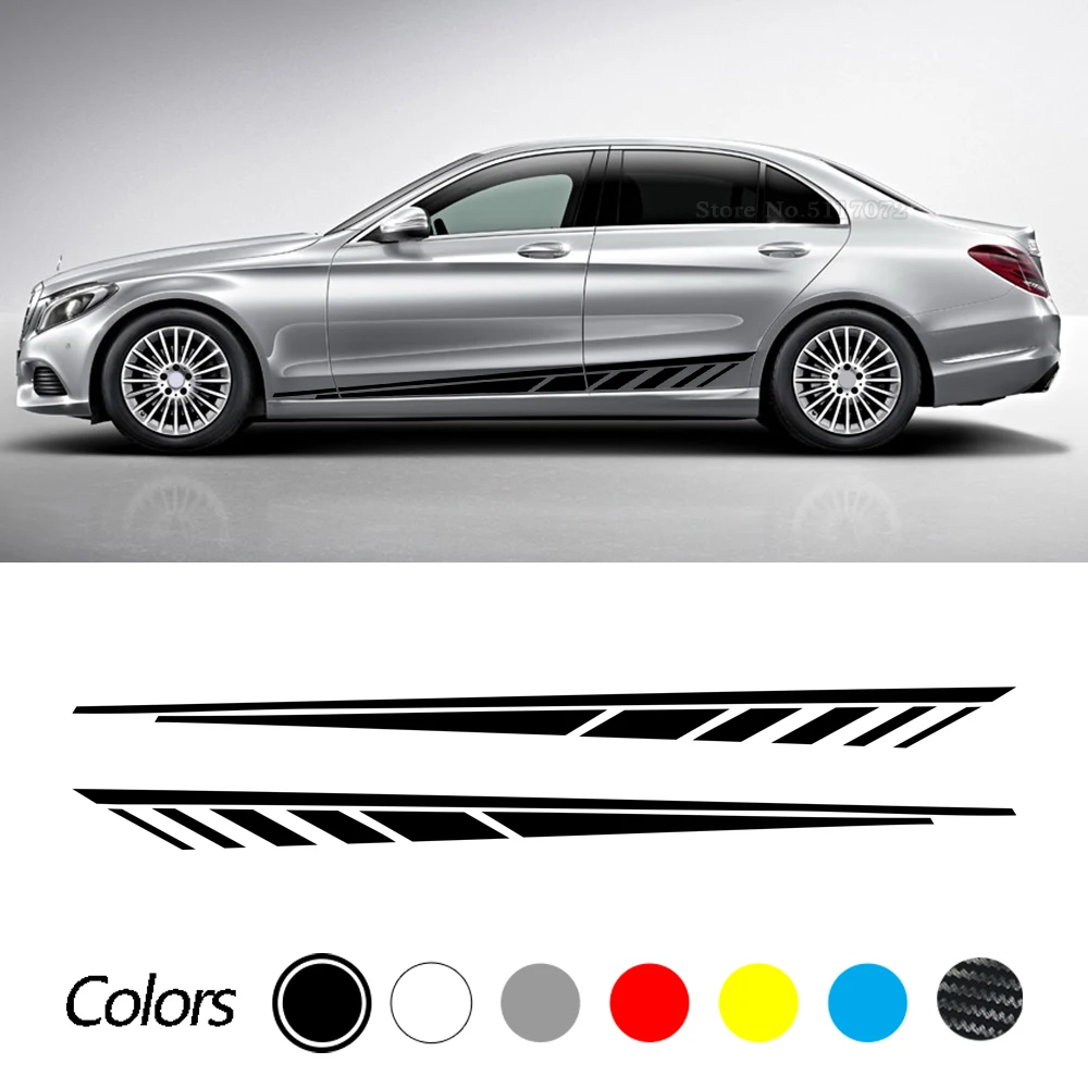

Car Side Skirt Stickers Door Decals For Mercedes Benz A B C E G S R X V Cla Clk Cls Slk Slc Eqc Gla Glc Gle Gls Glk Vito Gt