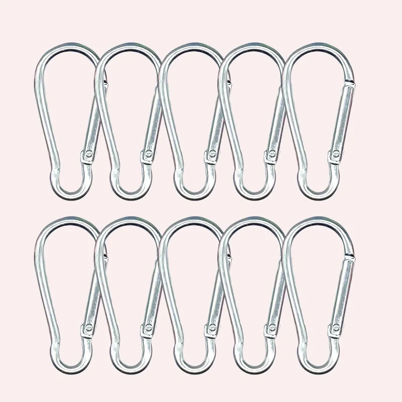 10db carabiners Alumínium Keverés Puska Árad vmiből Hirtelen időváltozás csipesz Horog keychain Hegymászás Puska számára Tapogat kemping, Puska csipesz