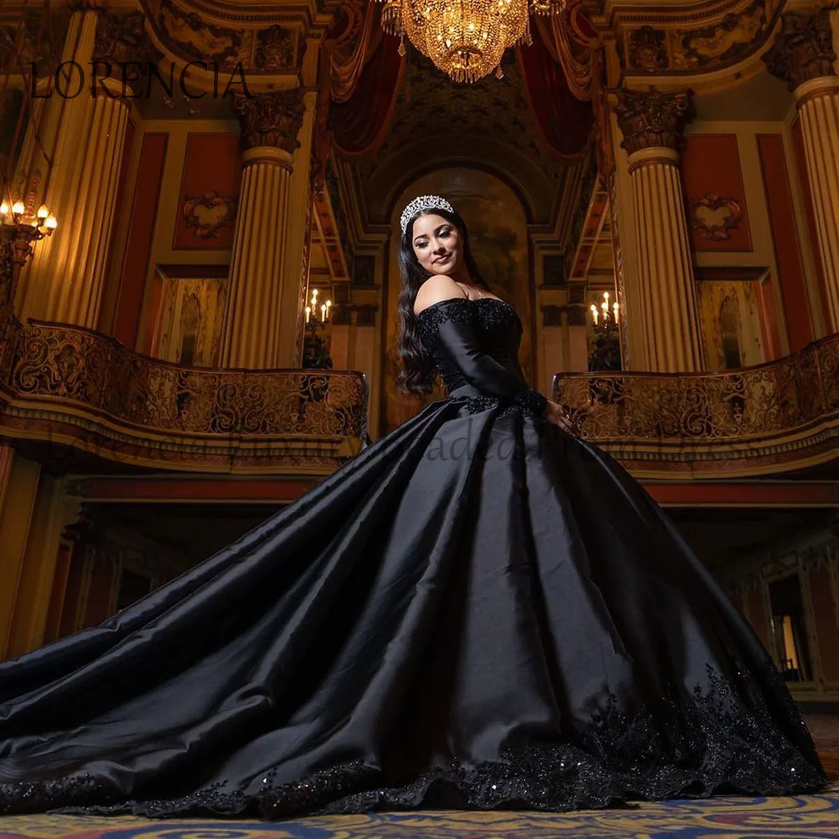 

Мексиканское черное платье Quinceanera с 3D цветами, без бретелек, с открытыми плечами, бисером, аппликацией, милое бальное платье 16 лет, платья 15 лет