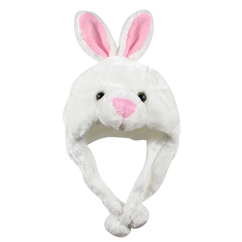New Plush Animal Hat Cartoon Animal Bunny Bear Funny Panda Penguin Vertically Plush Short Hat Cute Caps for Kids Adult Women Men