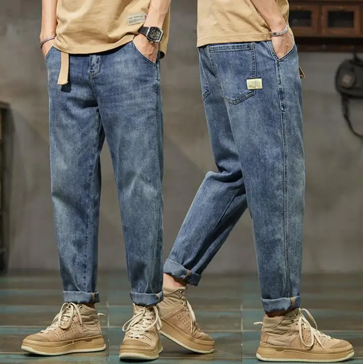 Jeans For Men Baggy Pants Loose Harem Pants Men Fashion Clothes   Pockets Patchwork Denim Trousers Size 28-36 6