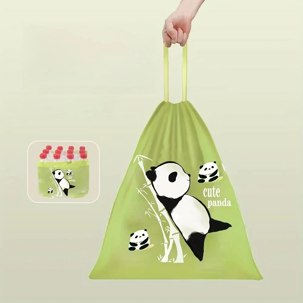 UNTIOR Cute Thick Tearproof Drawstring Garbage Bags Disposable Garbage Bags Self-Close Garbage Bags Household Drawstring