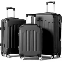 Ensemble de bagages 3 pièces, valises légères de voyage avec roulettes, serrure TSA et coin rigide, ensembles de bagages de voyage familial 1