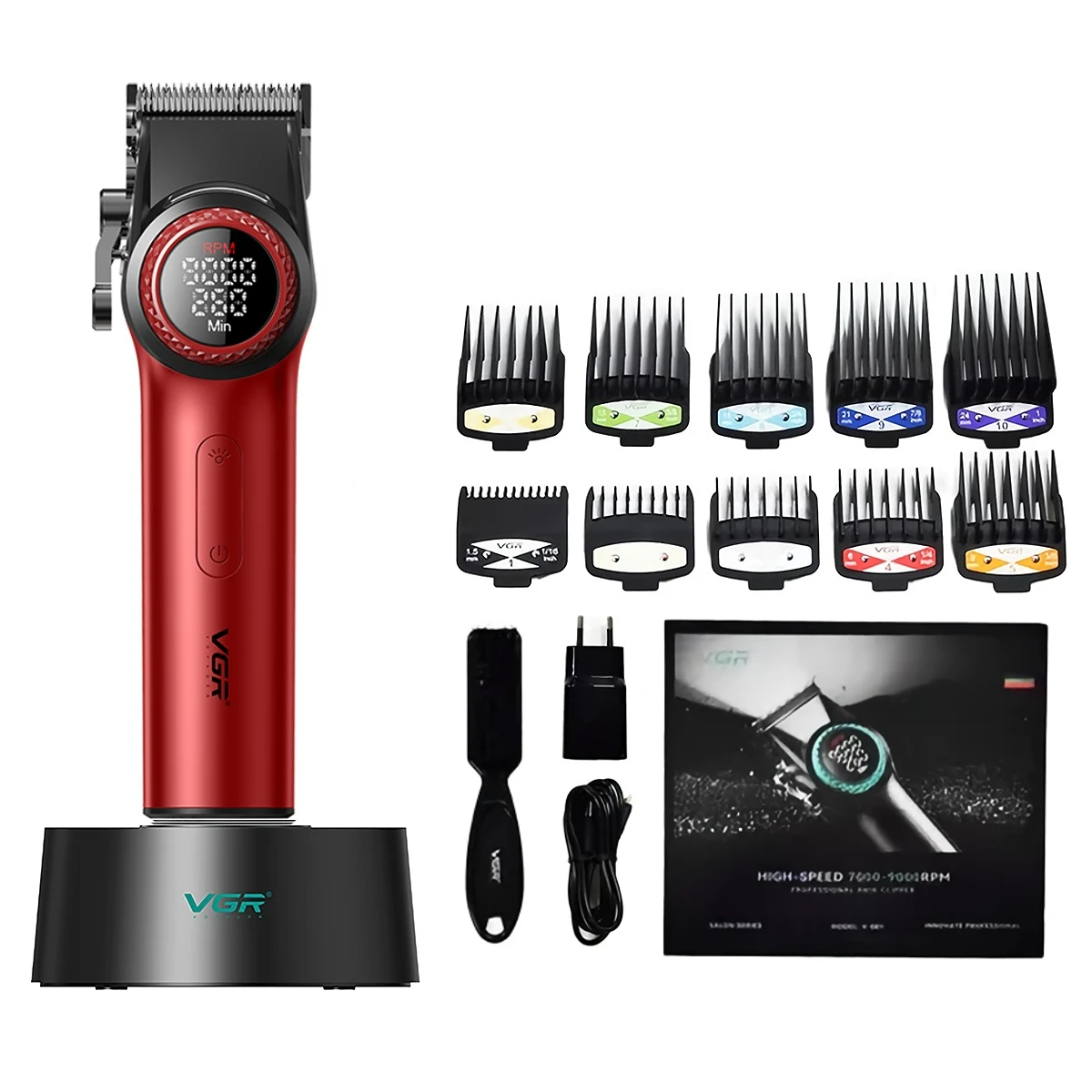 VGR ماكينة تشذيب الشعر احترافي ماكينة قص الشعر حلا...