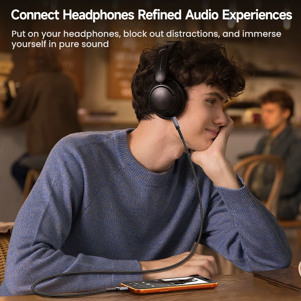 Premium Audio Adapter: USB-C/Lightning to 3.5mm AUX Cable