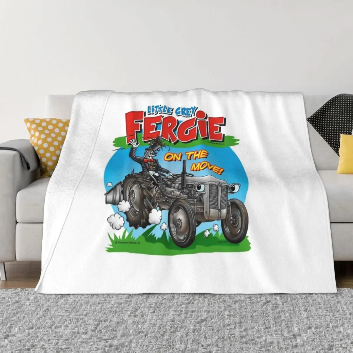 

Little Grey Fergie on the move! Throw Blanket funny gift Personalized Gift For Baby for sofa blankets ands Blankets