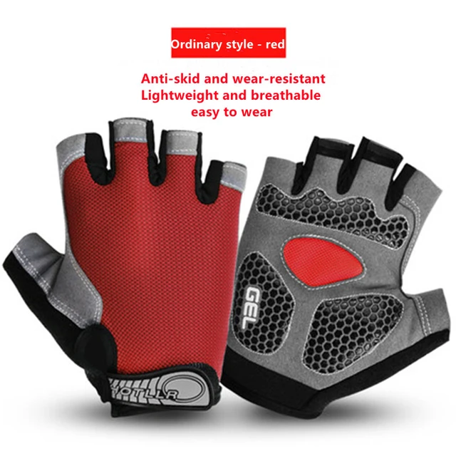 Mountain bike gloves men and women breathable non-slip shock absorption  motorcycle fitness bicycle riding gloves half finger sum - AliExpress
