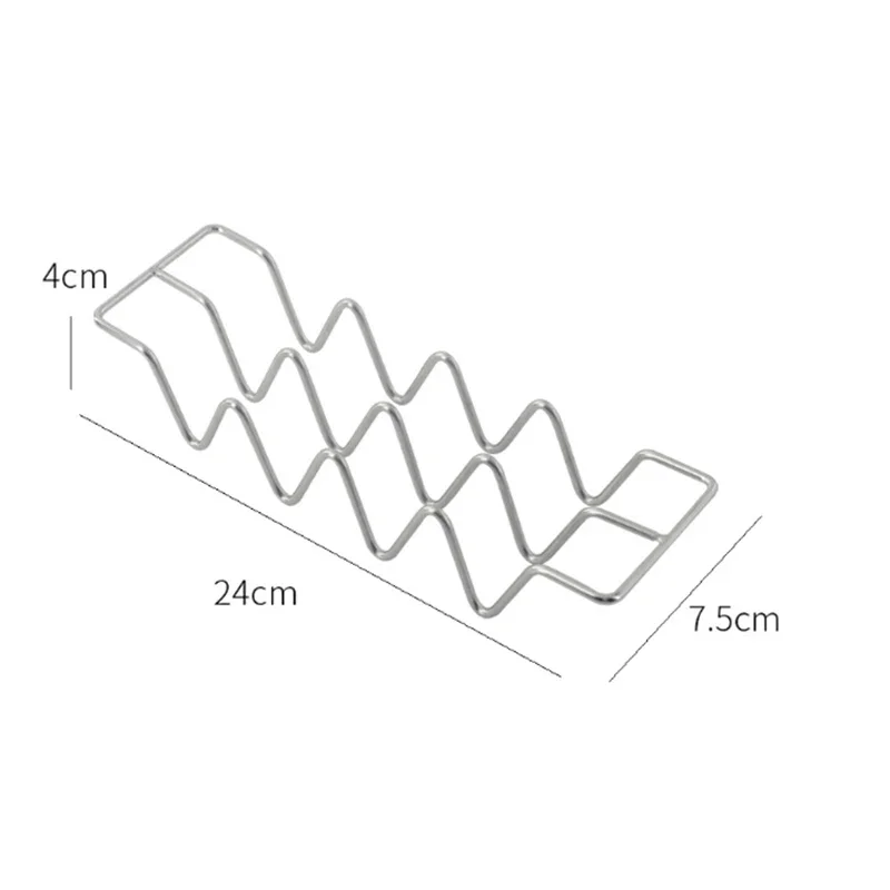Stainless Steel Taco Holders Wave Shape Slots Mexican Food Rack Maquina Para Hacer Tortillas Electrica Cooking Empanada Pies