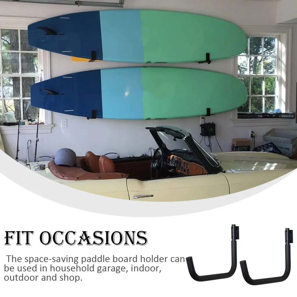 

2 Pieces Kayak Canoe Paddle Board Storage Rack 45KG Heavy Duty Hanger Space-saving Mount Holder Accessory Garage