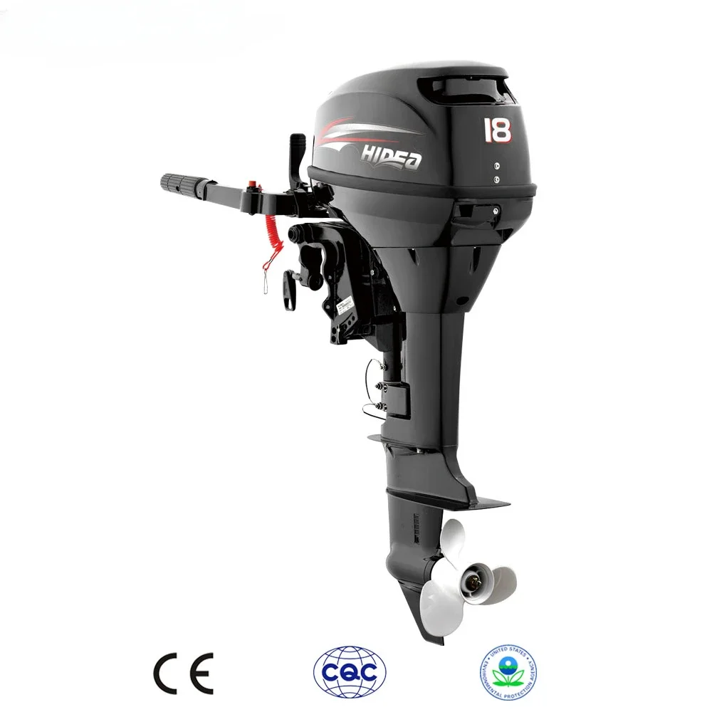 Hidea 2 Stroke 18hp Outboard Motor,Long Shaft Engine, Boat Motors Made in China Fishing Boat Rubber Boat Engine Manual Start original brand hg kr73b servo motor made in japan