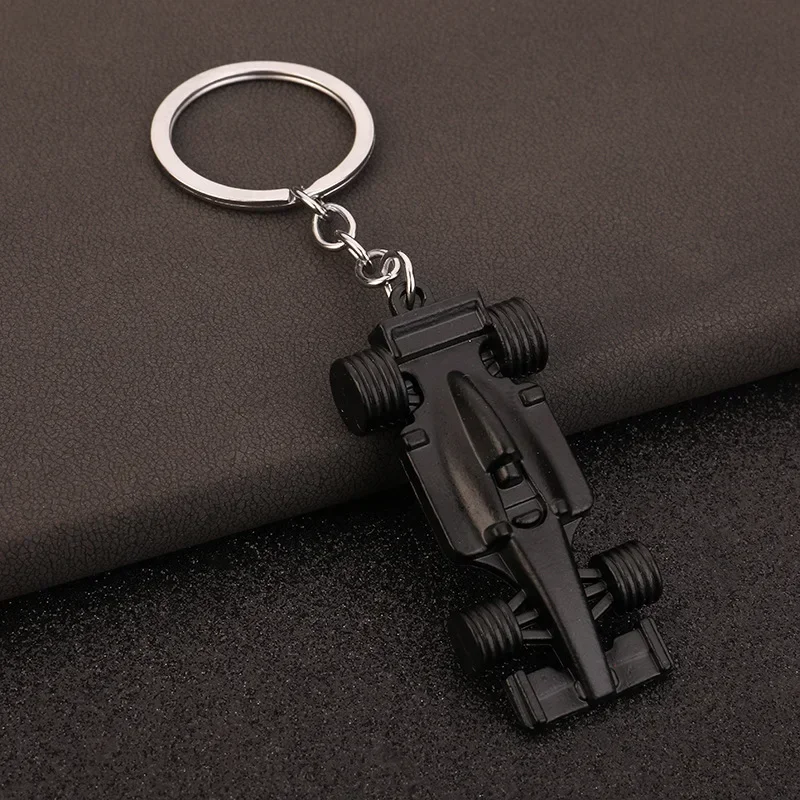 Sleek Racing Car Keychain Accessory