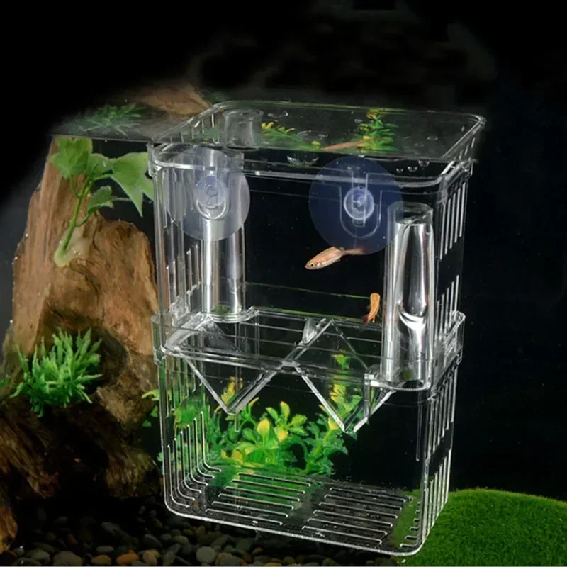 New Aquarium Accessories Acrylic Fish Breeding Isolation Box Fish Tank Aquarium Breeder Double Guppies Hatching Incubator