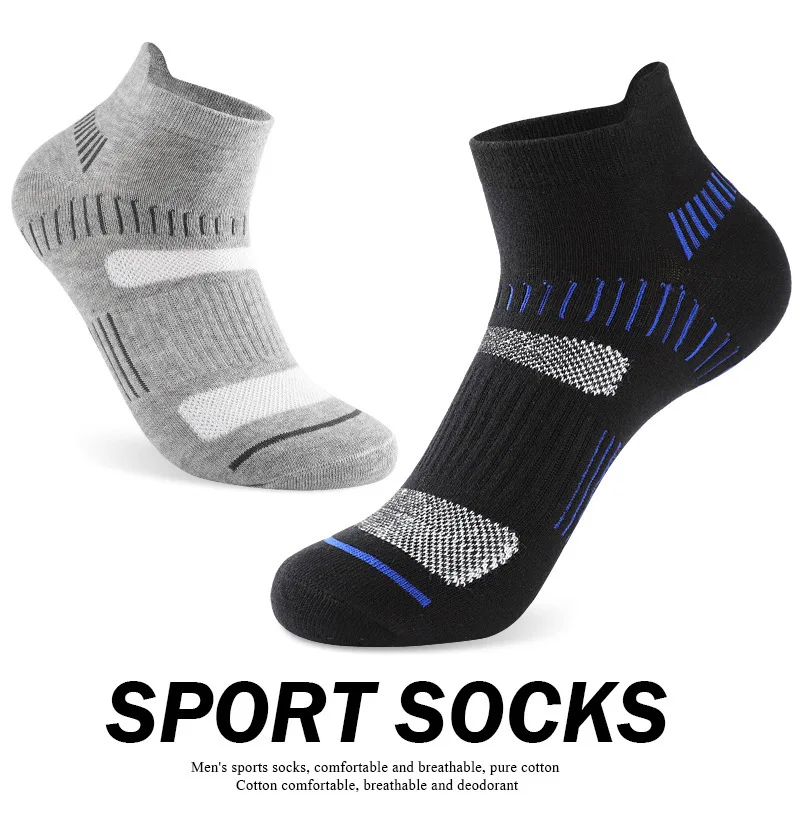 1 Paar Sommer Herren Sport Baumwollsocken Einfarbig Schweißabsorbierend Atmungsaktiv Flache Laufsocken Fitness Sportsocken – Detail 1