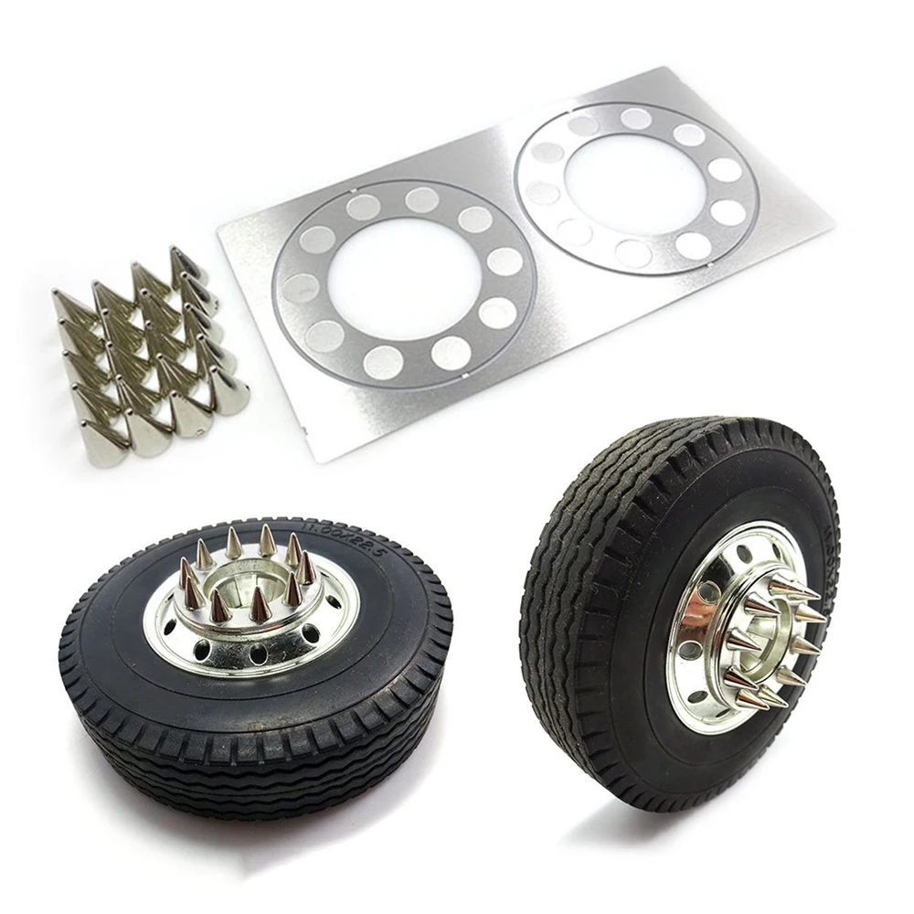 

For 1/14 Tamiya Tractor Truck RC Car Creative Front Wheel Hub Decorative Rivet Punk Rivet DIY Toy Decoration Accessories Parts